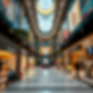 A luxurious shopping outlet in Dubai showcasing high-end brands