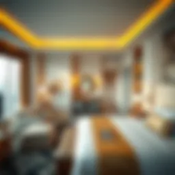 Luxurious hotel suite in Deira showcasing elegant design