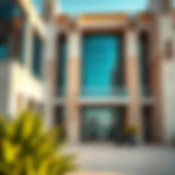 Stunning architectural detail of Al Diwan Towers showcasing modern design elements