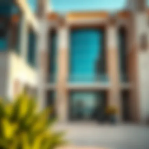 Stunning architectural detail of Al Diwan Towers showcasing modern design elements