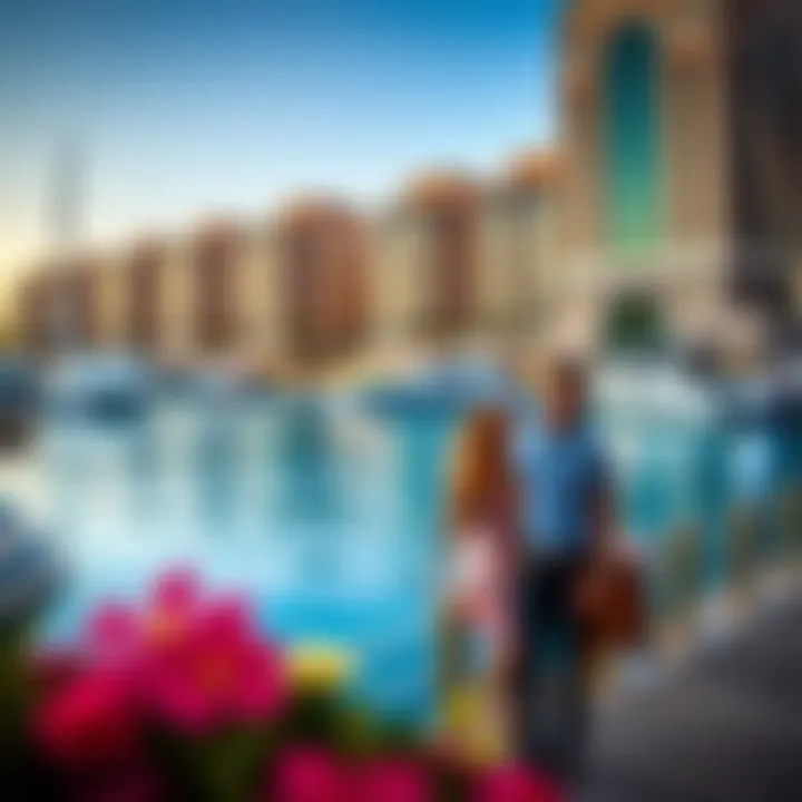 Vibrant waterfront lifestyle at Al Emad Marina.