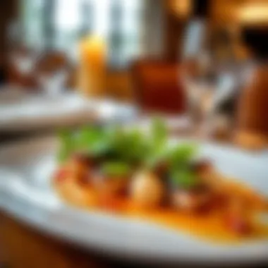 Culinary Creativity at Al Magazi Artfully presented dish that highlights the culinary creativity of Al Magazi