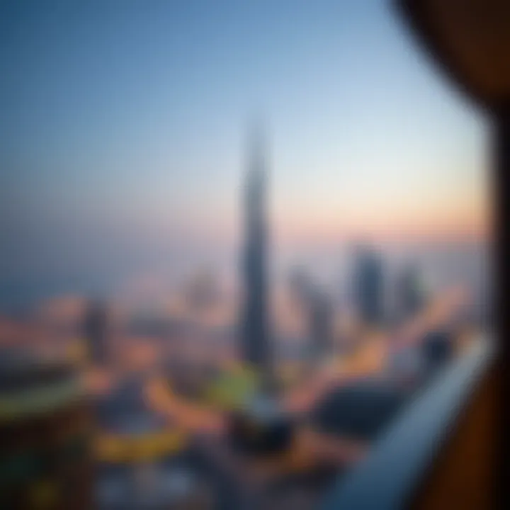 Stunning view of Dubai skyline from Al Nawras