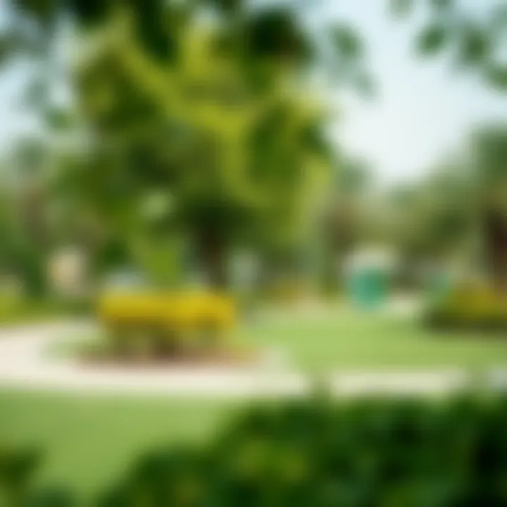 Community park in Al Qusais 4 filled with greenery and recreational facilities