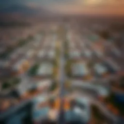 Aerial view of the Alwarsan area showcasing its urban layout