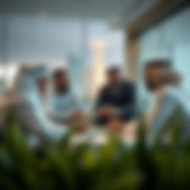 Investment Insights in Alwarsan Real estate professionals discussing investment opportunities in Alwarsan
