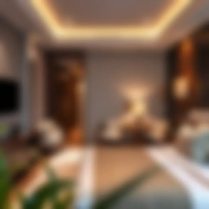 Comfort and Design in Guest Rooms Luxurious guest room in فندق هاربور ماريوت دبي highlighting comfort and design