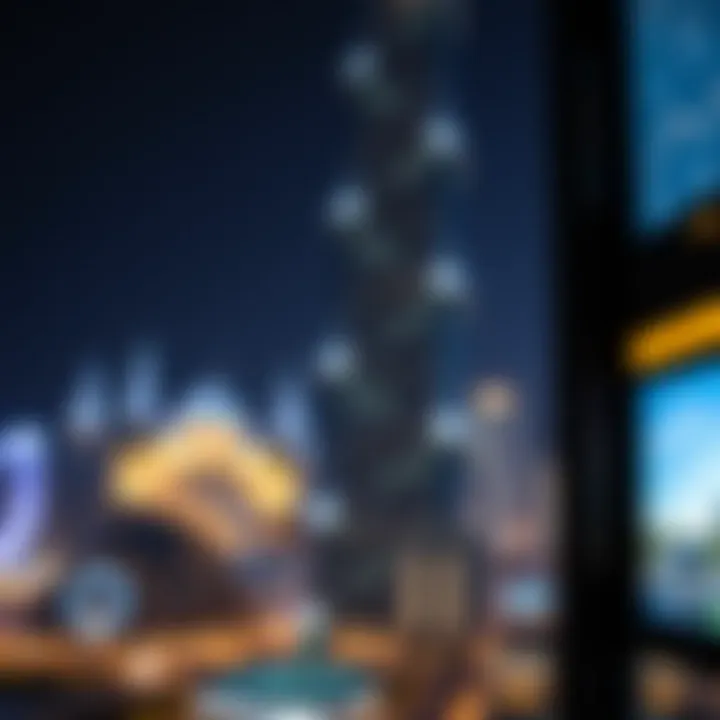 Close-up of the LED technology used in Burj Khalifa