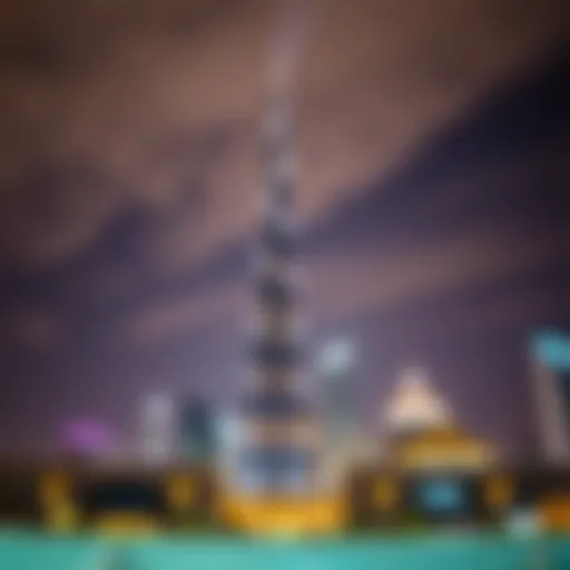 Spectacular Burj Khalifa display at night