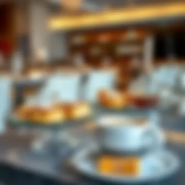 Delicious Offerings in Jumeirah A beautifully presented selection of pastries and coffee at a Jumeirah cafe