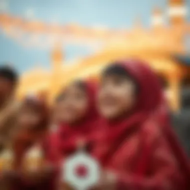 Children enjoying the festive atmosphere of Eid