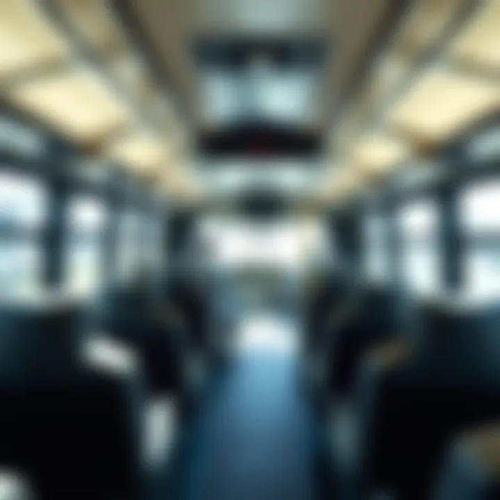 Interior of a modern bus