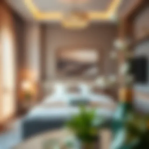 Modern studio room interior showcasing elegance and style