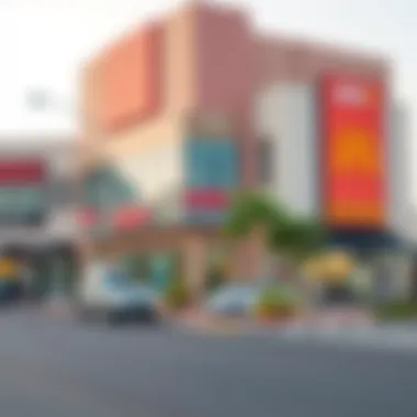 Vibrant street view of Mussafah Shabia 9 highlighting local amenities