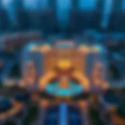 Aerial view of Creek Gate showcasing its architectural design