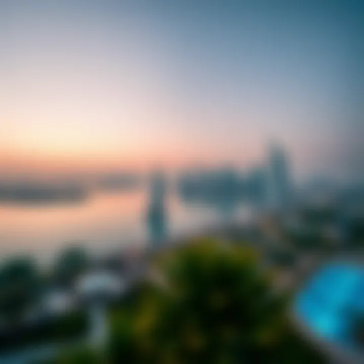 Scenic views from Creek Gate overlooking the Dubai skyline