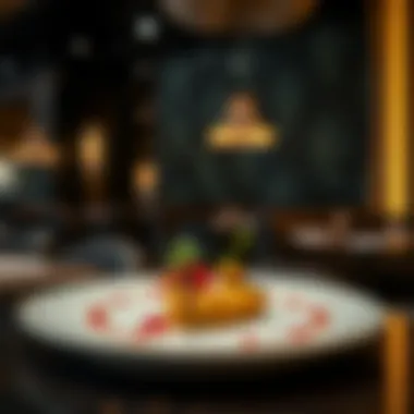Artfully plated dish representing the culinary creativity at مطعم الامور الرقه