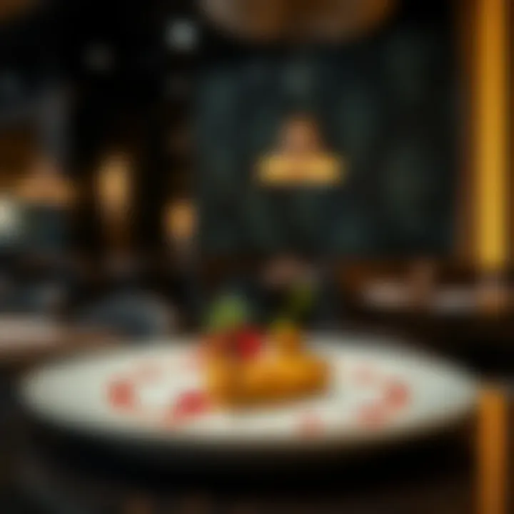 Artfully plated dish representing the culinary creativity at مطعم الامور الرقه