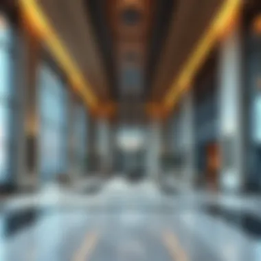 Interior Lobby of Davinci Tower Luxurious interior lobby of the Davinci Tower highlighting modern aesthetics