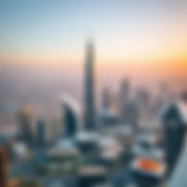 Skyline View from Davinci Tower Panoramic skyline from the Davinci Tower emphasizing its strategic location in Dubai