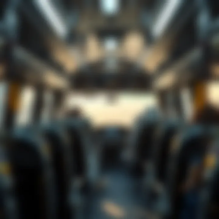 Interior of a premium bus for a pleasant journey Comfortable bus interior for travelers