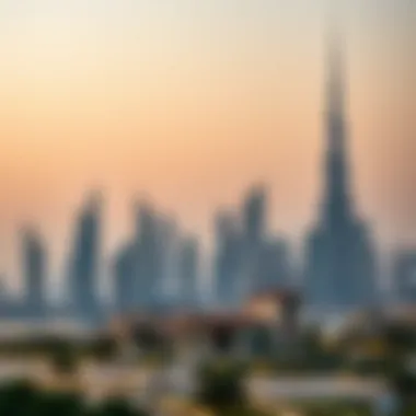 Dubai Skyline: A Holiday Perspective A serene view of Dubai skyline during a bank holiday