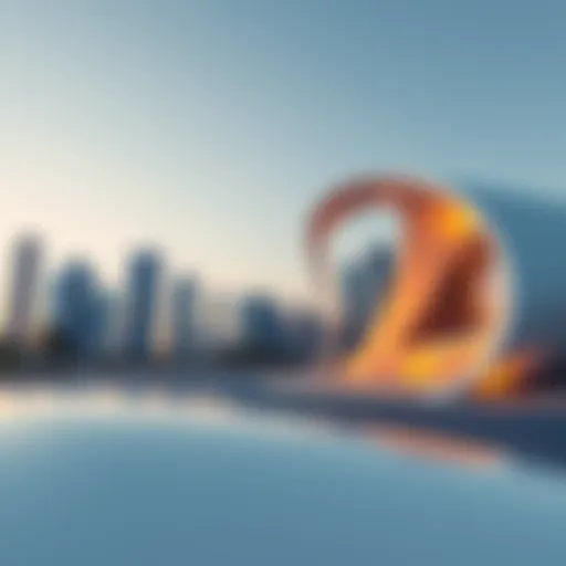 Sleek architectural curves in Dubai skyline