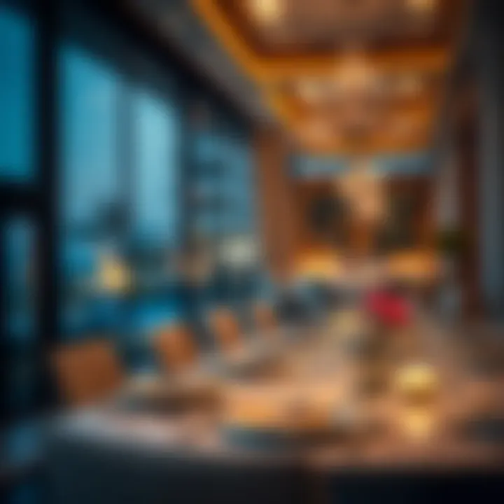Elegant Dining Experience in Emirates Hills Elegant dining scene in Emirates Hills, highlighting lifestyle