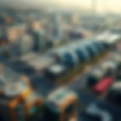 Aerial view showcasing the TECOM zone with modern architecture