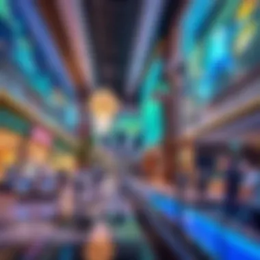 Thrilling Entertainment at Dubai Mall Engaging entertainment activities at Dubai Mall including an aquarium and theme park