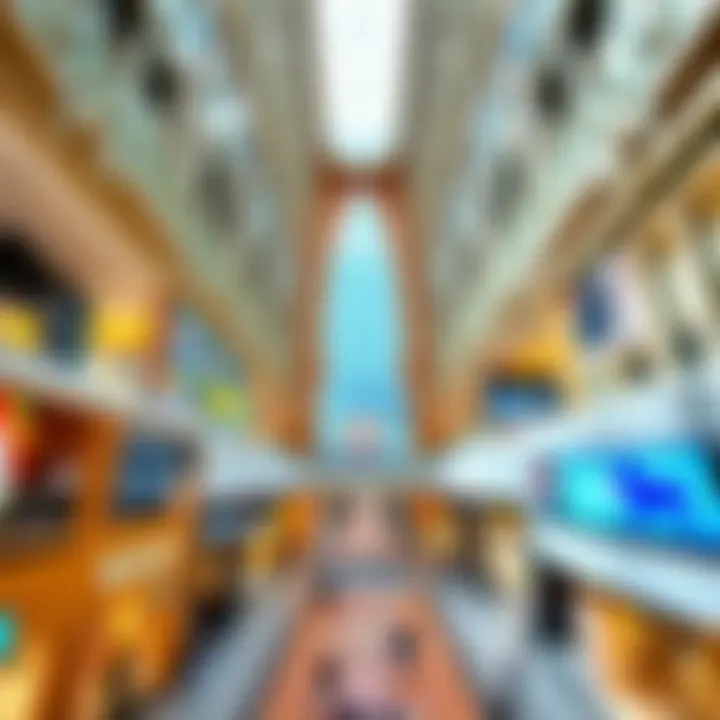 Architectural Marvel of Dubai Mall Breathtaking interior view of Dubai Mall showcasing its architectural splendor