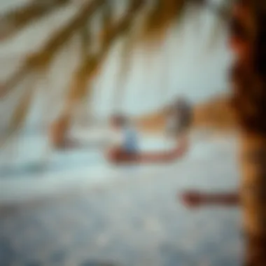 Tranquil Beach Scene in Al Mamzar Tranquil beach scene in Al Mamzar emphasizing community lifestyle.