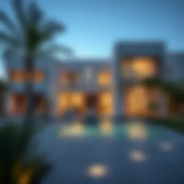 Modern Villa Architecture in Al Mamzar Luxurious villa architecture reflecting modern design in Al Mamzar.