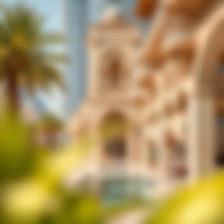 Architectural details of Al Qasimia area showcasing vibrant culture