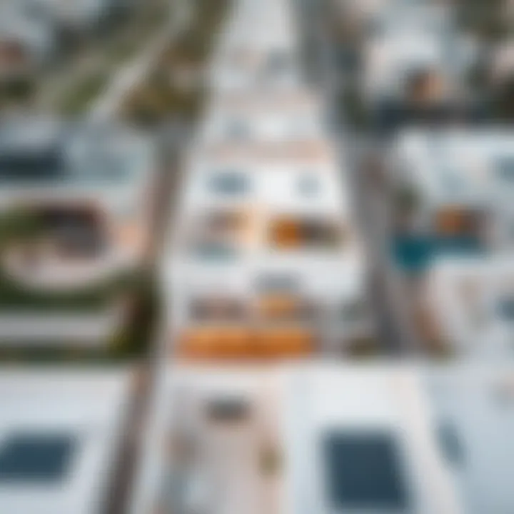 Aerial View of Belhasa's Modern Villas Aerial view of Belhasa showcasing modern villas