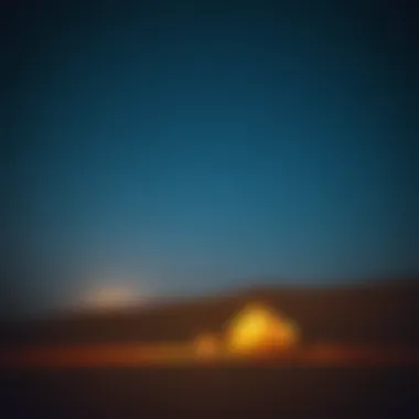 Starry Night Over Dubai's Desert Starlit sky over a Dubai desert campsite