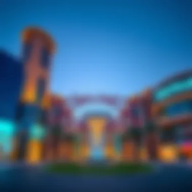 Stunning architectural view of Damac Mall from the entrance