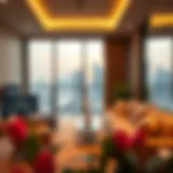 Luxury apartment in Dubai with skyline view