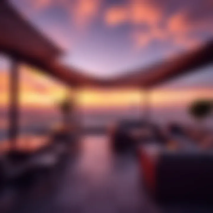 A panoramic sunset view from one of Dubai's iconic rooftop lounges