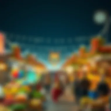 Festive Market Atmosphere Vibrant atmosphere of a UAE market during the Hijri holiday season