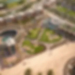 Aerial view of the Jumeirah Earth Course showcasing its unique design and layout
