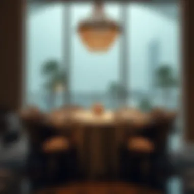 Elegant dining setup at مطعم خوفو السيف