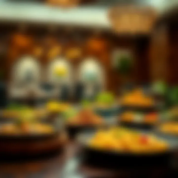 A vibrant array of dishes showcased at مطعم خوفو السيف