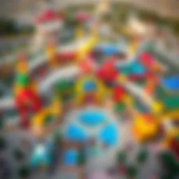 Aerial view of LEGOLAND Dubai showcasing its vibrant attractions.