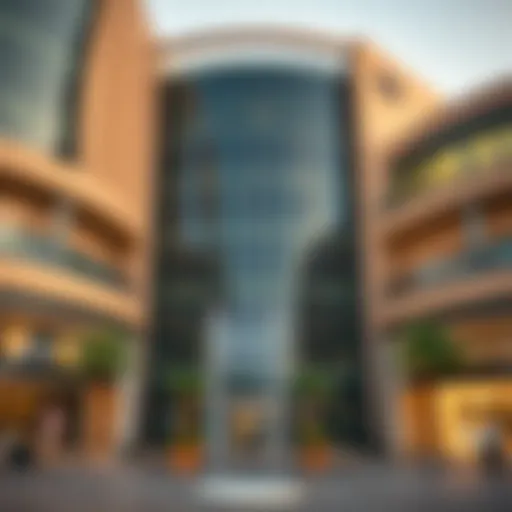Exterior view of Nakheel Mall showcasing modern architecture