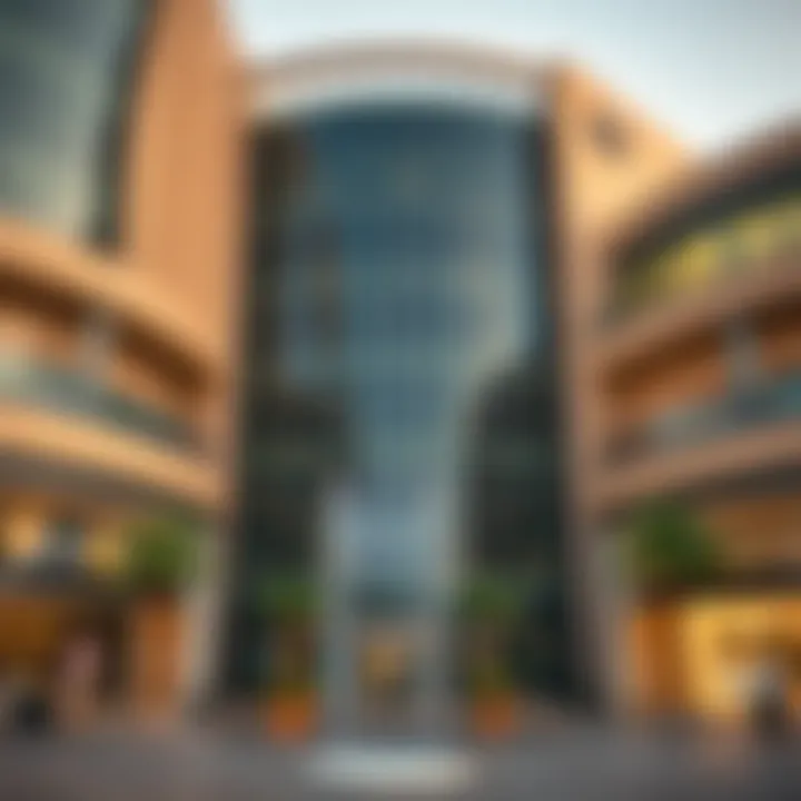 Exterior view of Nakheel Mall showcasing modern architecture