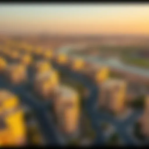Aerial view of Muweilah showcasing residential buildings