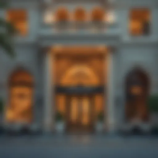 Exterior view of مطعم مروش خليفة أ showcasing its architectural elegance