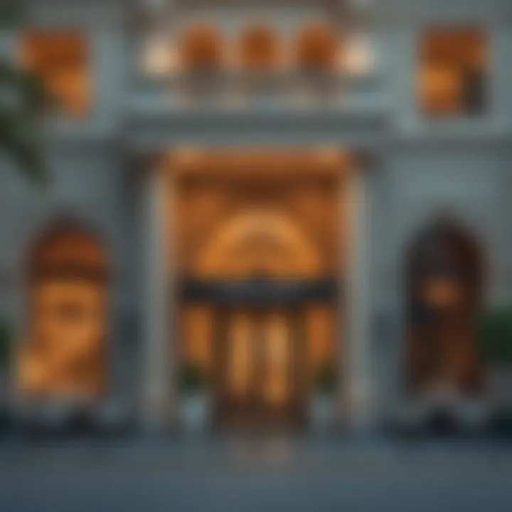 Exterior view of مطعم مروش خليفة أ showcasing its architectural elegance
