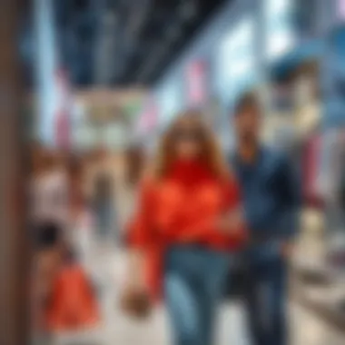 Stylish shoppers exploring the latest trends in a Dubai fashion outlet